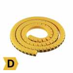 Letra D  - Pacote anilha gravada identificador marcador de fios e cabos 0.75mm até 4mm