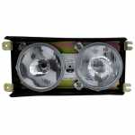 Farol principal duplo lado esquerdo com lente de vidro para lâmpadas H1 com soquete Mercedes-Benz