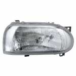 Farol principal lado direito com lente de vidro para lâmpada H4 com soquete Volkswagen Golf G3