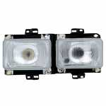 Farol principal duplo lado esquerdo com lente de vidro para lâmpadas H4 e H1 Agrale 1600D 1800D Volkswagen Passat