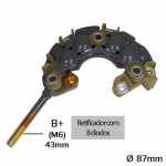 Retificador do alternador 45A Denso Daihatsu Charade Valera Toyota Corolla Suzuki Samurai SJ Swift (com 8 diodos)