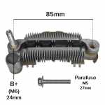 Retificador do alternador 75A / 85A Mitsubishi Ford Escort Fiesta (com capacitor de 2.2μF (microfarads)) - ligações