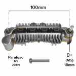 Retificador do alternador 90A Mitsubishi Subaru Legacy Outback - ligações