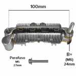 Retificador do alternador 90A Mitsubishi 3000GT Diamante - ligações