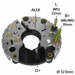 Retificador do alternador 100A Bosch N1 Volvo 740 760 780 940 960 - ligações