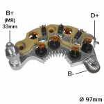 Retificador do alternador 70A / 100A Delco Remy CS130D Chevrolet GM Astra Corsa Omega Vectra Opel Calibra Saab 9000 - ligações