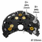 Retificador do alternador 100A / 120A Bosch NC Chevrolet GM Blazer Corsa Omega S10 Suprema Vectra Opel Calibra Vauxhall Frontera - ligações