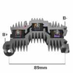Retificador do alternador 108A / 100A / 130A  / 145A / 150A Delco Remy 21SI / 22SI / CS144 Agrale Cameco Cummins Freightliner M2 Navistar International Durastar Paystar Workstar (para alternadores 14V) - ligações