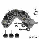 Retificador do alternador 90A Valeo TG9B Citroën Berlingo C1 C2 C3 C4 C5 C8 Picasso Xsara Hyundai Elantra HB20 i30 Veloster KIA Cee'd Cerato Soul Peugeot 107 206 207 307 406 407 607 807 1007 Bipper Expert Partner Toyota Aygo - ligações