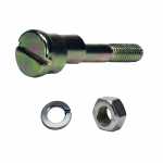 Kit parafuso cabeça excêntrica com arruela de pressão e porca sextavada para fixação do garfo no motor de partida Wapsa Perkins