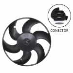 Eletroventilador do radiador 12V 6 pás diâmetro 315mm 165W aspirante Citroën Berlingo Xsara Picasso Peugeot 306 405 Partner