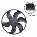 Eletroventilador/ventoinha do radiador 12V 6 pás diâmetro 380mm 185W aspirante Renault Clio Kangoo Logan Mégane Sandero Scénic Symbol