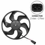 Eletroventilador/ventoinha do radiador sem defletor 12V 7 pás diâmetro 400mm 288W aspirante Citroën C4 C5 Xsara Picasso Peugeot 307 308 (com ar-condicionado)