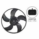Eletroventilador/ventoinha do radiador 12V 5 pás diâmetro 322mm 85W aspirante Valeo Chevrolet GM Celta Prisma Fiat Fiorino Palio Strada Uno Fire