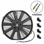 Eletroventilador axial do radiador 12V 10 pás diâmetro 278mm (12 polegadas) 80W aspirante universal (sem ar-condicionado)