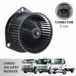 Eletroventilador interno caixa ar forçado 12V diâmetro 137mm 170W 4200RPM Bosch DPD Ford Cargo Volkswagen VW Delivery Worker