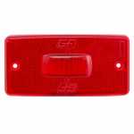 Lente para lanterna de posição vermelha retangular com retrorrefletor lado direito/esquerdo universal