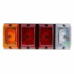 Lanterna traseira tricolor tijolinho com soquete interno com ré lado esquerdo universal