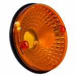 Lanterna traseira redonda âmbar diamantada Ø 125 mm com parafuso frontal lado esquerdo/direito Randon