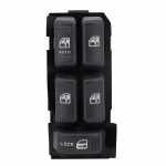 Botão/Interruptor de vidro elétrico quádruplo com trava 17 terminais porta dianteira lado esquerdo Chevrolet GM S10 Blazer 1995-2011