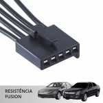 Chicote / conector 5 vias 5 terminais fêmea para módulo resistência ar condicionado Ford Fusion
