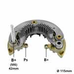 Retificador do alternador 75A / 95A Mitsubishi Honda City Civic Fit - ligações