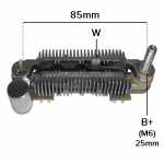 Retificador do alternador 50A Mitsubishi Caterpillar Hitachi John Deere New Holland - ligações