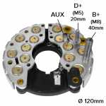 Retificador do alternador 75A / 80A / 90A Bosch N1 Audi BMW 316 318 320 M3 M5 Porsche 924 931 Volkswagen Golf Passat - ligações