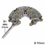 Retificador do alternador 90A / 100A / 110A / 120A / 140A Denso Jaguar S-Type John Deere Land Rover Discovery Mazda 626 Xedos Toyota Hilux Land Cruiser SW4 - ligações