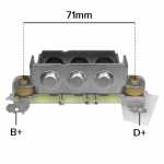 Retificador do alternador 35A / 75A Mitsubishi L200 Lancer Pajero - ligações