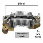 Retificador do alternador 80A Mitsubishi Subaru Impreza Legacy Outback (com 8 diodos) - ligações