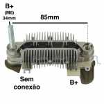 Retificador do alternador 80A / 85A Mitsubishi Chrysler Neon (s/ triodo)