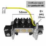 Retificador do alternador 55A / 75A / 80A Iskra AAK Doosan John Deere Liebherr Massey Ferguson Valtra - ligações