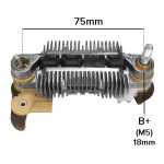 Retificador do alternador 70A Mitsubishi Honda Civic - ligações