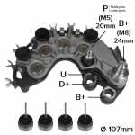 Retificador do alternador 100A Valeo SG10B Chevrolet GM Blazer S10 Nissan Frontier Xterra Troller T4 (com motor MWM)