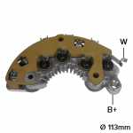 Retificador do alternador 85A Delco Remy Daewoo Lanos - ligações