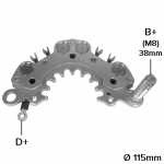 Retificador do alternador 60A Hitachi Nissan empilhadeira Frontier Navara - ligações