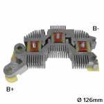 Retificador do alternador 140A Delco Remy CS130 / CS144 Chevrolet GM Omega Vectra - ligações
