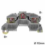 Retificador do alternador 130A / 145A Delco Remy CS144 Chevrolet GM Kadett Monza - ligações