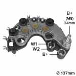Retificador do alternador 90A Valeo SG9B Ford Courier EcoSport Fiesta Focus Ka (com motor Zetec RoCam) - ligações