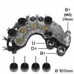 Retificador do alternador 100A Valeo SG10B Chevrolet GM Astra Corsa S10 Vectra Fiat Doblò Palio Weekend Siena Stilo Strada