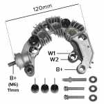 Retificador do alternador 70A Valeo FG7T / FG9T Toyota Etios - ligações