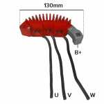 Placa positiva com diodos do retificador do alternador 145A / 160A Lucas Indiel Prestolite Leece Neville para caminhão de corpo de bombeiros e caminhão e ônibus importado - ligações