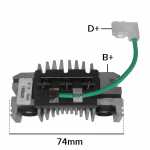 Retificador do alternador 27A / 45A / 55A / 65A Magneti Marelli Alfa Romeo Fiat 131 132 Ducato Duna Fiorino Regata Ritmo Talento Tempra Iveco Seat - ligações