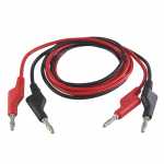 Par cabo plug banana - banana comprimento 1m ponta 4mm 15A 1000V empilhável