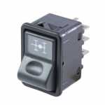 Botão/interruptor do bloqueio do diferencial 3 terminais 24V Mercedes-Benz MB caminhão FPN (cara-chata) e HPN (bicudo) e ônibus 712 914 1215 1218 1318 1418 1420 1620 1622 1630 1632 1634 1718 1723 1728 1938 1941 2423 2428 2635 2638 2726