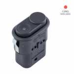 Botão/interruptor de vidro elétrico simples porta dianteira lado esquerdo e direito Chevrolet GM Celta 2000 até 2006 (vermelho)