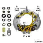 Retificador do alternador 35A / 55A / 65A / 70A Lucas Indiel Prestolite Ford Escort Galaxy Orion Pampa Versailles Volkswagen Gol Logus Parati Quantum Santana Saveiro Voyage (com motor AP)