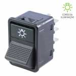 Botão/interruptor de luzes/farol 12V / 24V Mercedes Benz MB 1113 1114 1213 1313 1314 1318 1517 1519 1520 1524 1924 1929 2013 2014 2219 Marcopolo ônibus Volare