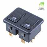 Botão/interruptor de vidro elétrico duplo porta dianteira lado esquerdo Ford Royale Versailles 1991 até 1996